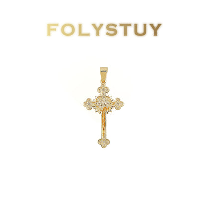 FOLYSTUY(K144) 24k gold filled Cross pendant
