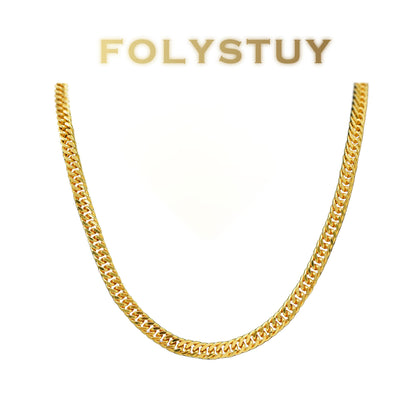 [FOLYSTUY (Y131)] 24k gold filled Cuban Chain Necklace
