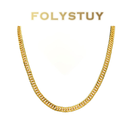 [FOLYSTUY (Y131)] 24k gold filled Cuban Chain Necklace