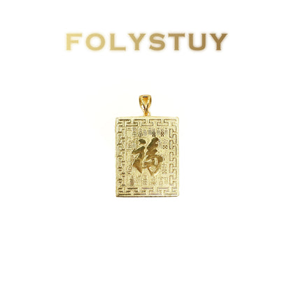 [FOLYSTUY (K148)] 24k gold filled The relief dragon-shaped pendant