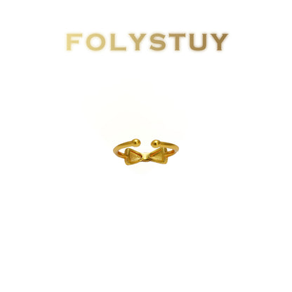 [FOLYSTUY(YNZ58)] 24k gold filled Bowknot open ring