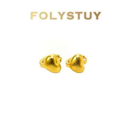【FOLYSTUY(C71)】24k gold filled Daily Heart Earrings