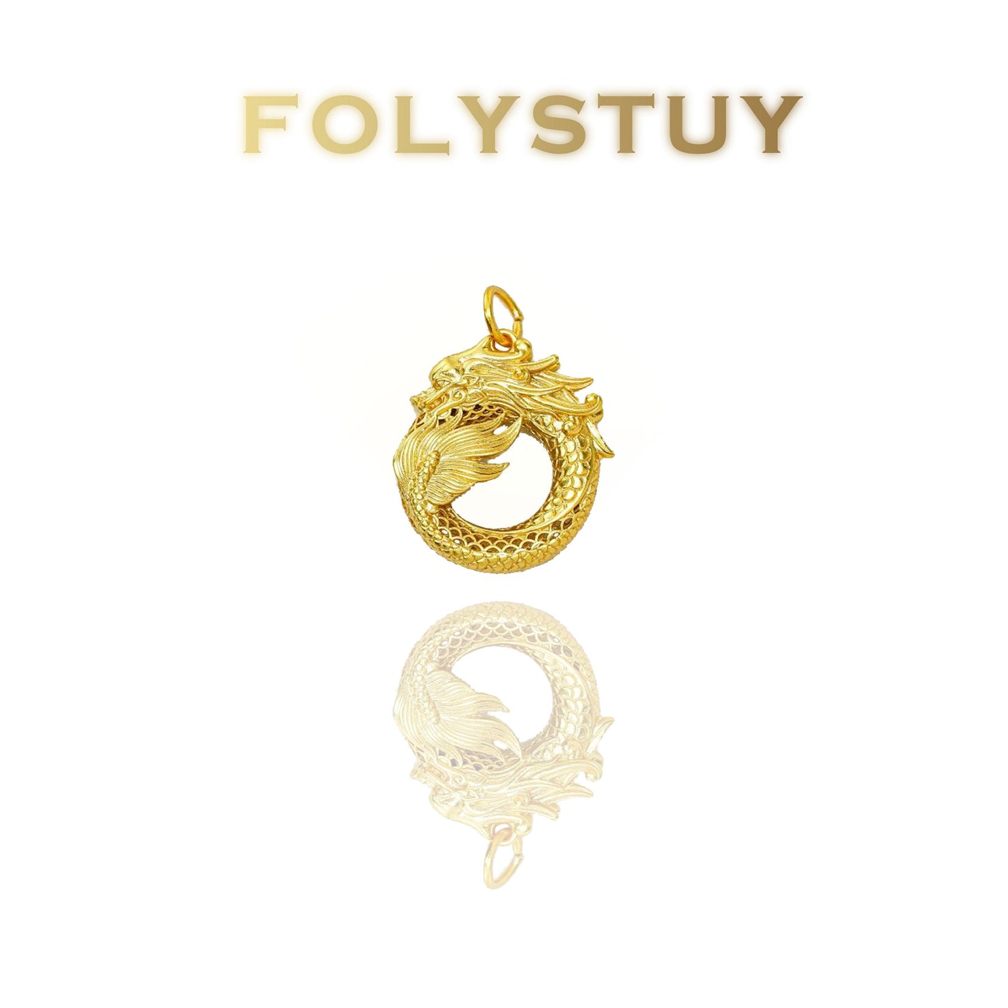 【FOLYSTUY (YNK17)】] 24k gold filled Dragon-shaped Pendant