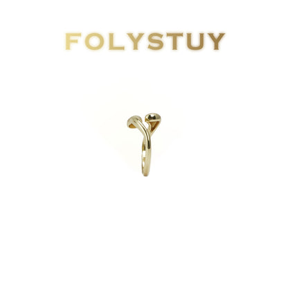[FOLYSTUY(Z126)] 24k gold filled Irregular circular open ring