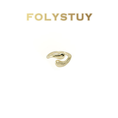 [FOLYSTUY(Z126)] 24k gold filled Irregular circular open ring
