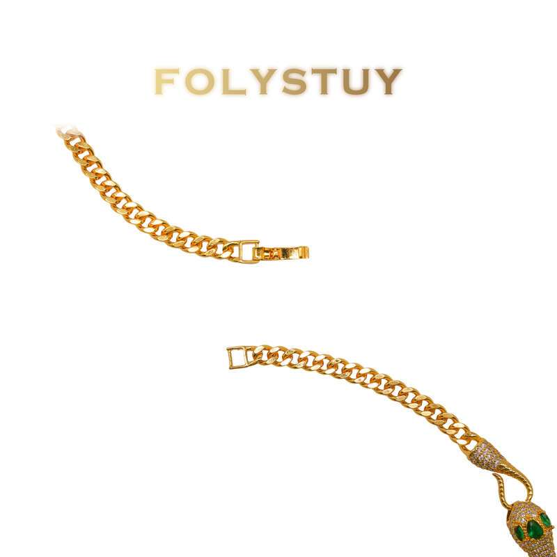 Pulsera cubana de serpiente W90