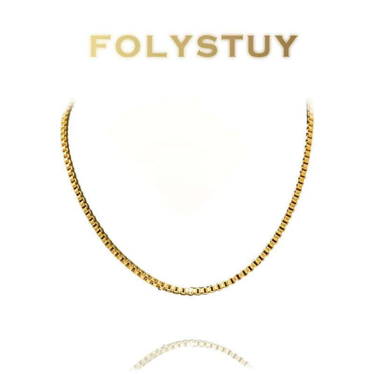 Embossed Box Necklace NO.Y59M