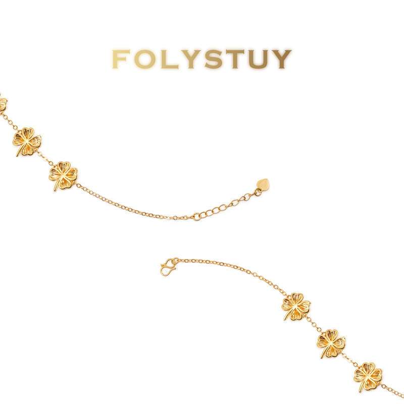 Glod Four-leaf Clover Bracelet NO.W104