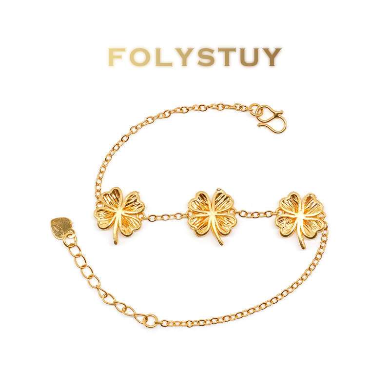 Glod Four-leaf Clover Bracelet NO.W104