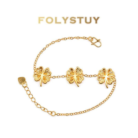 Glod Four-leaf Clover Bracelet NO.W104