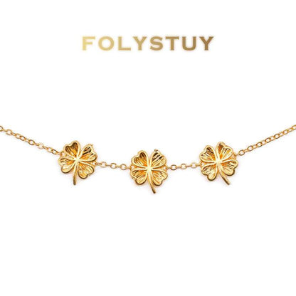 Glod Four-leaf Clover Bracelet NO.W104