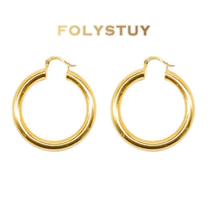 Glossy Vegan Hoop Earrings NO.C33
