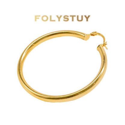 Glossy Vegan Hoop Earrings NO.C34