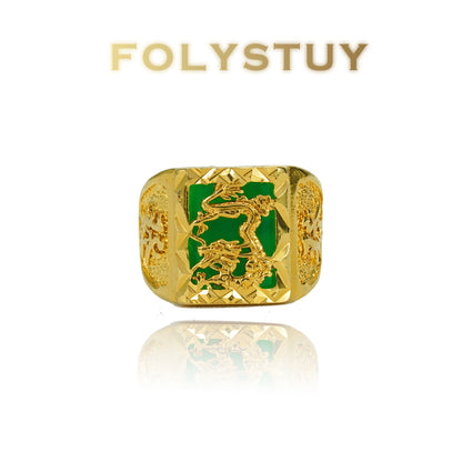 Jade Bottom Dragon Ring NO.Z51