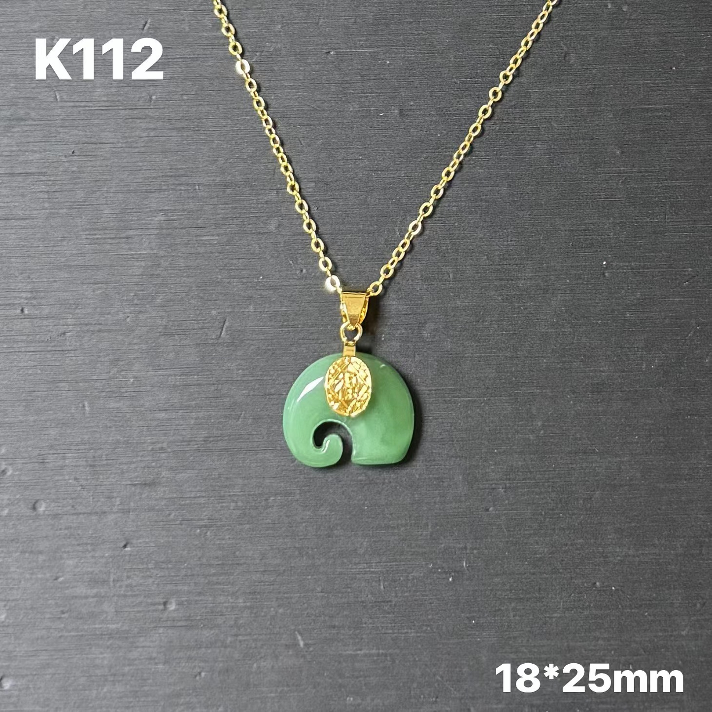 K112 Elephant Jade Pendant