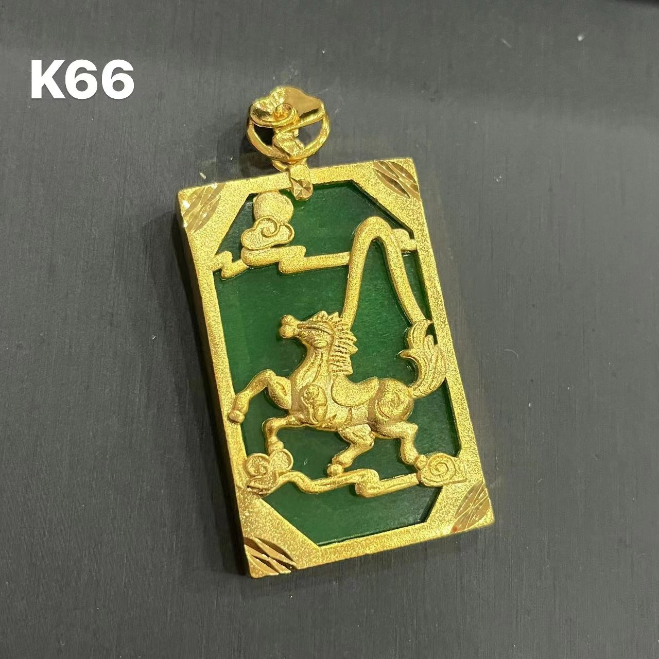 K66 Jade Horse Pendant