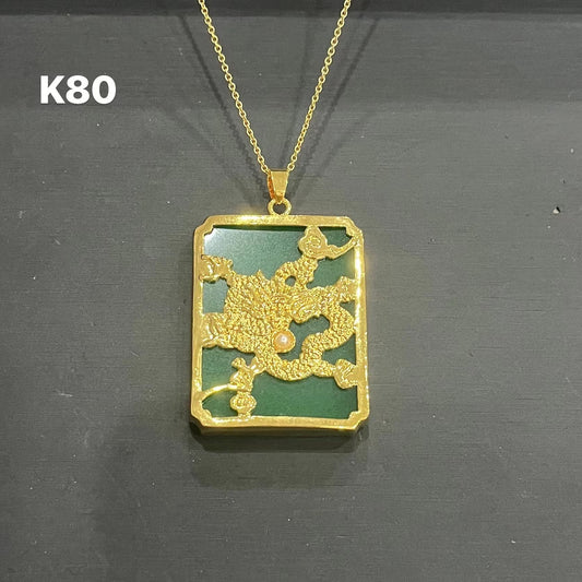 K80 Jade Dragon Pendant