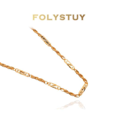 Large Hexagonal Twist Necklace NO.Y19