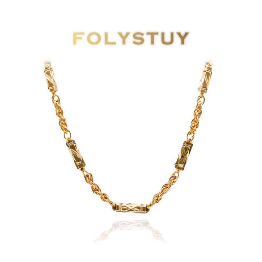 Large Hexagonal Twist Necklace NO.Y19