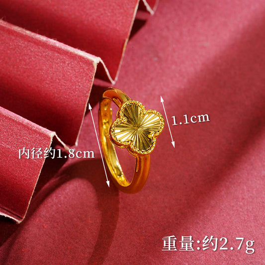 【FOLYSTUY】Lucky Four-Leaf Clover Ring