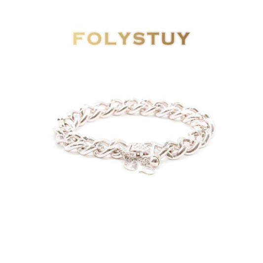 White Gold Cuban Bracelet NO.W33
