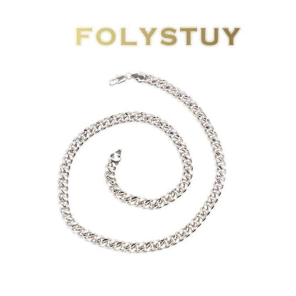 White Gold Cuban Necklace NO.Y68