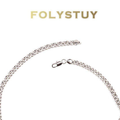 White Gold Cuban Necklace NO.Y52