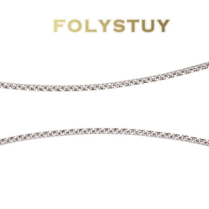White Gold Cuban Necklace NO.Y68