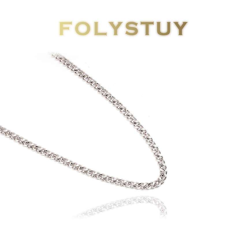 White Gold Cuban Necklace NO.Y68