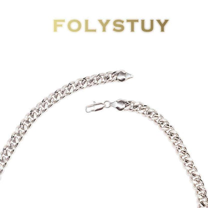 White Gold Cuban Necklace NO.Y68