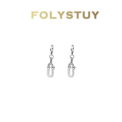 White Gold Paperclip Jewelry Set NO.Y125