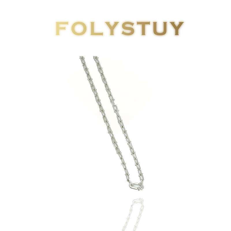 White Gold Paperclip Jewelry Set NO.Y125