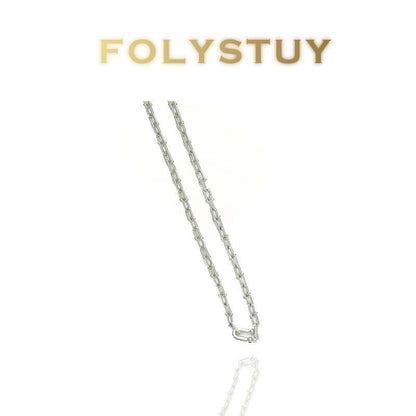 White Gold Paperclip Jewelry Set NO.Y125