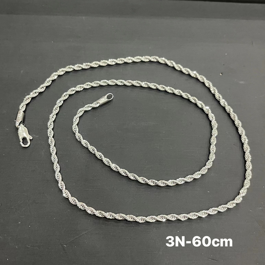 Y15 White Gold Rope Necklace