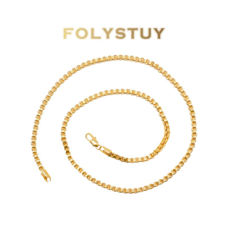 [Focystuy (Y59)] hot sale box chain link necklace for men women