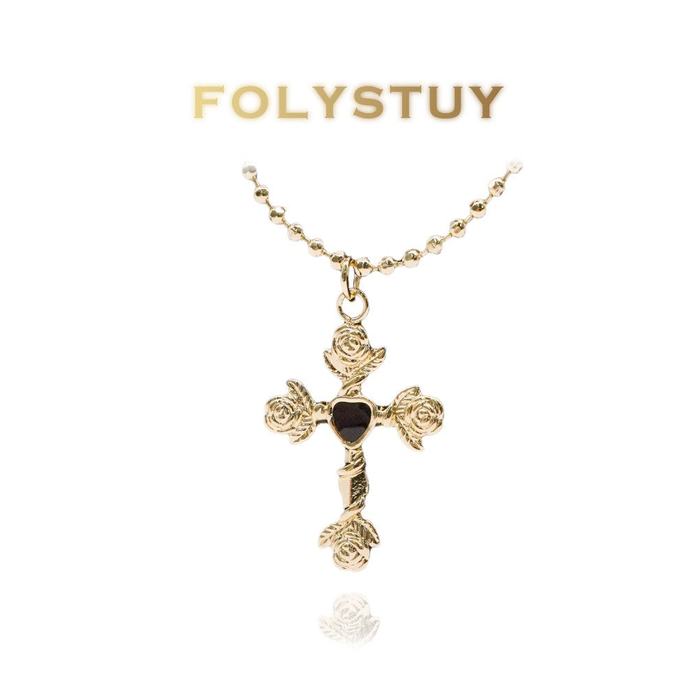 Y89 Double Cross Necklace