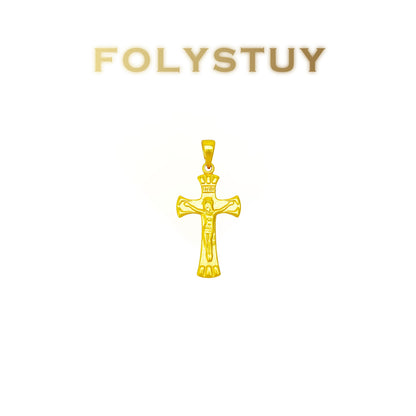 FOLYSTUY(YNK18) 24k gold filled cross pendent