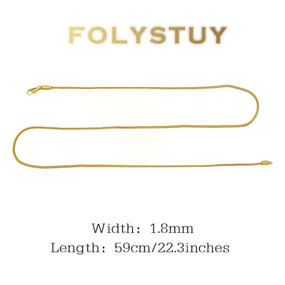 【FOLYSTUY (Y136)】24k gold filled Fox Tail Necklace