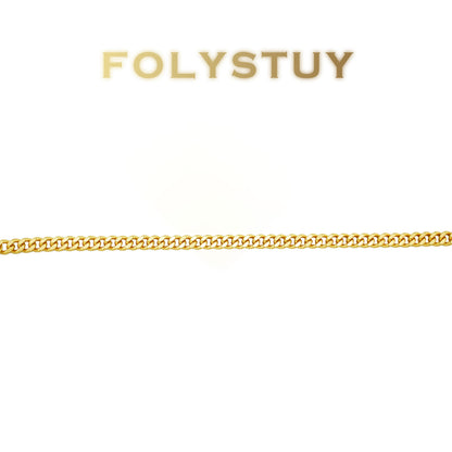 【FOLYSTUY(W162)】24k gold filled Minimalist Cuban Bracelet