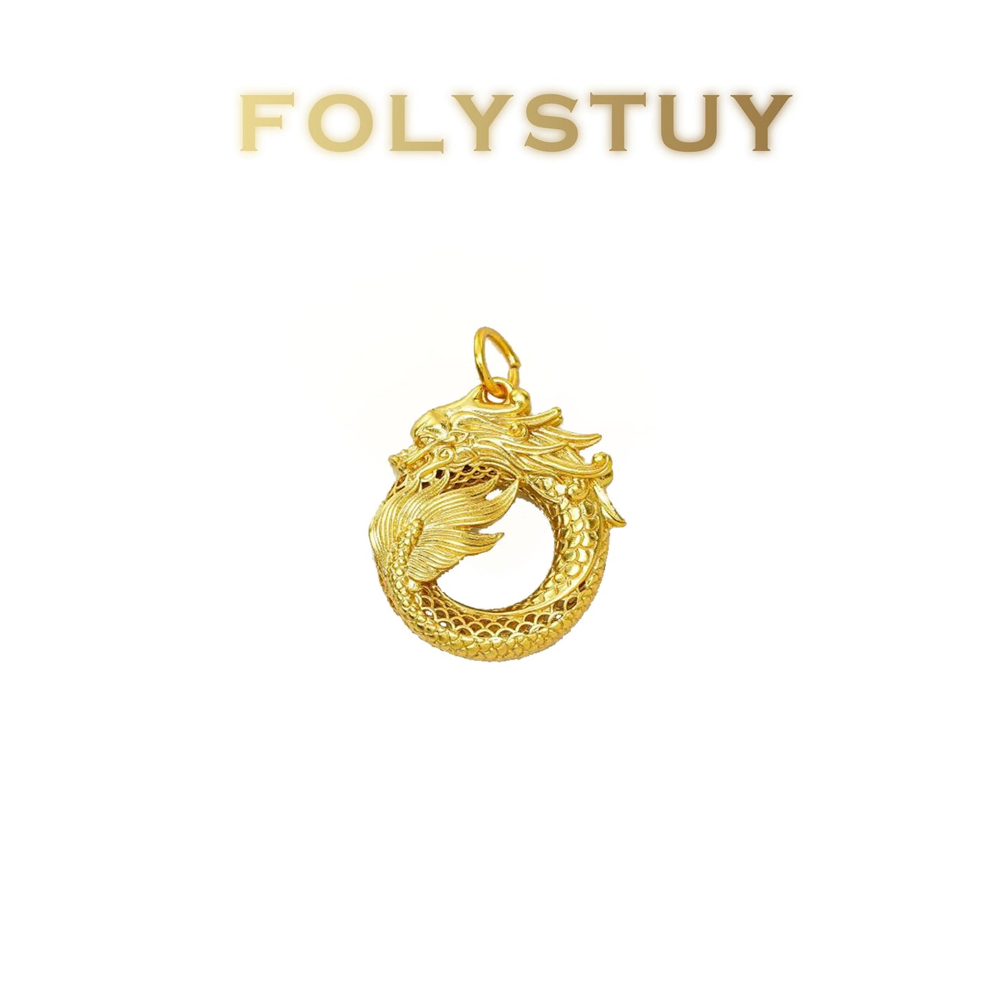 【FOLYSTUY (YNK17)】] 24k gold filled Dragon-shaped Pendant