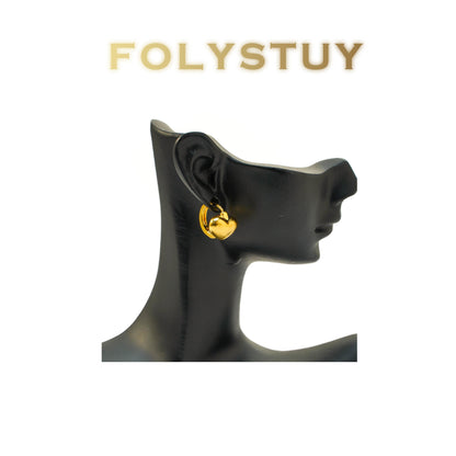 【FOLYSTUY(C71)】24k gold filled Daily Heart Earrings
