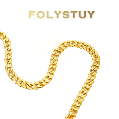 【FOLYSTUY(YNY06)】24k gold filled Cuban Chain Hip Hop Necklace