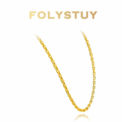 FOLYSTUY (YNY02) 24k gold filled O-link Necklace