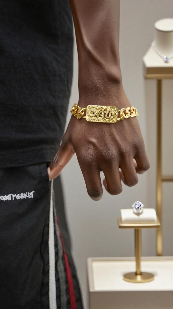 【FOLYSTUY (YNW03)】24k gold filled Dragon Cuban Bracelet