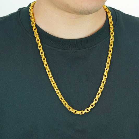 FOLYSTUY (YNY02) 24k gold filled O-link Necklace
