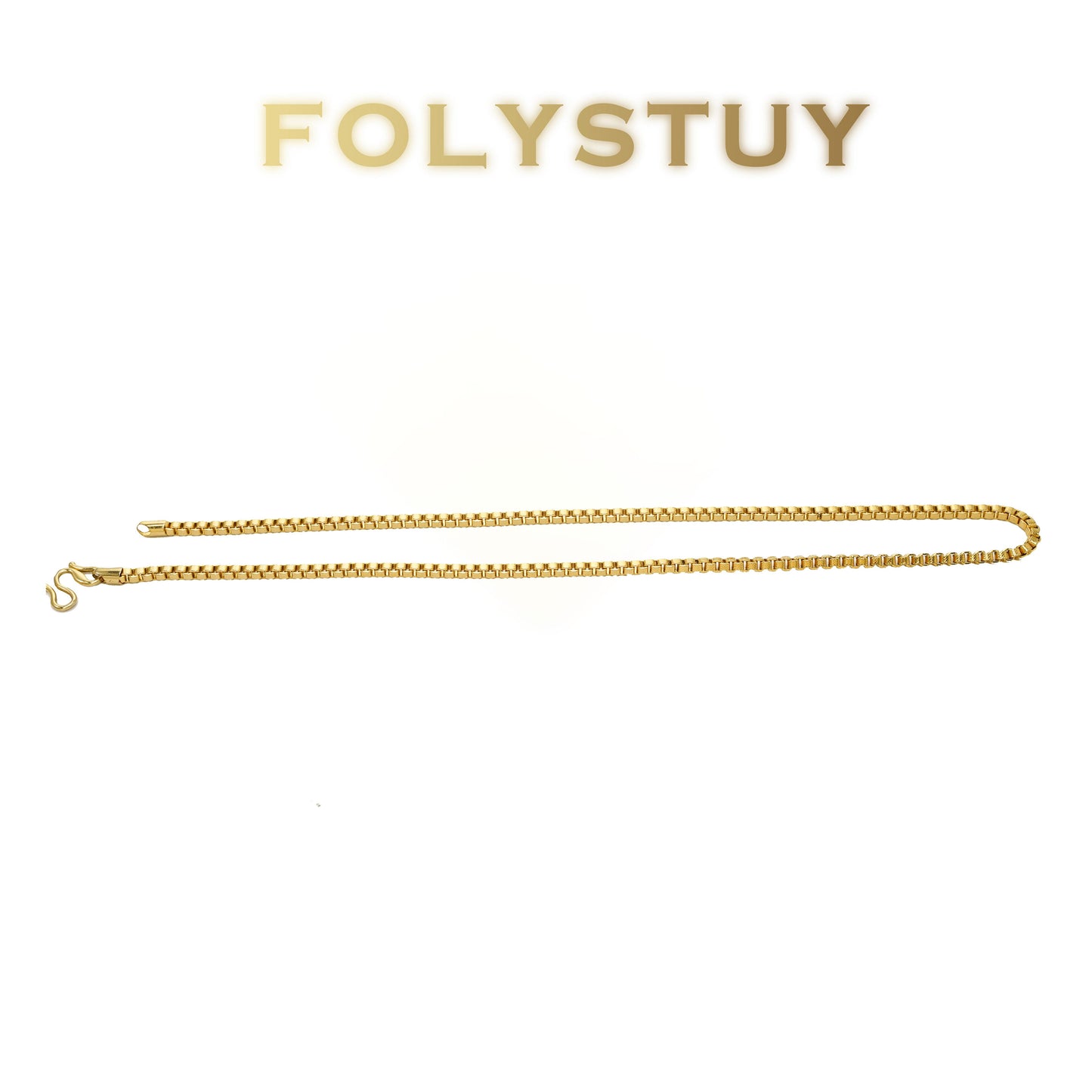 [folystudy (Y59)] 24k gold filled Necklace: Chain and chain exudes timeless elegance