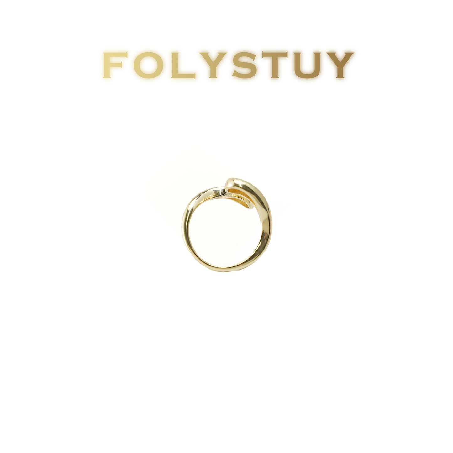 [FOLYSTUY(Z126)] 24k gold filled Irregular circular open ring
