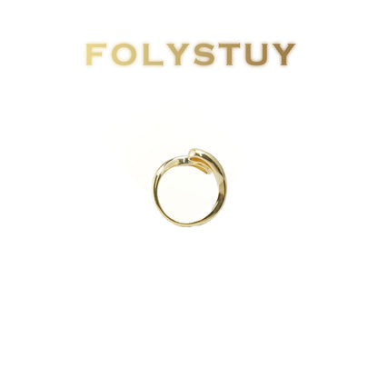 [FOLYSTUY(Z126)] 24k gold filled Irregular circular open ring