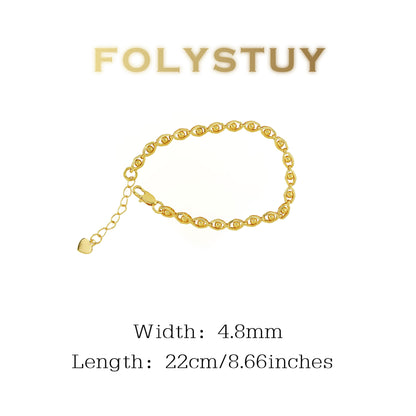 【FOLYSTUY(W174)】24k gold filled Devil's Eye Bracelets