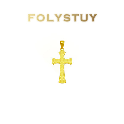 FOLYSTUY(YNK18) 24k gold filled cross pendent